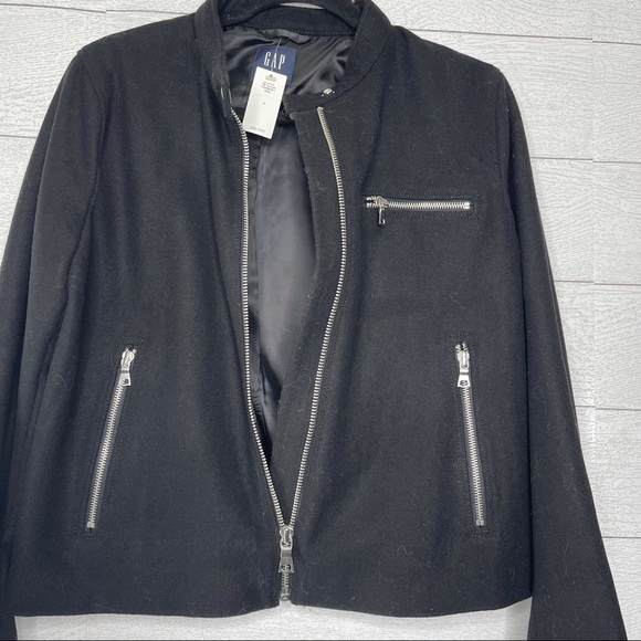 Gap | True Black Full Zip Biker Jacket - Picture 7 of 12